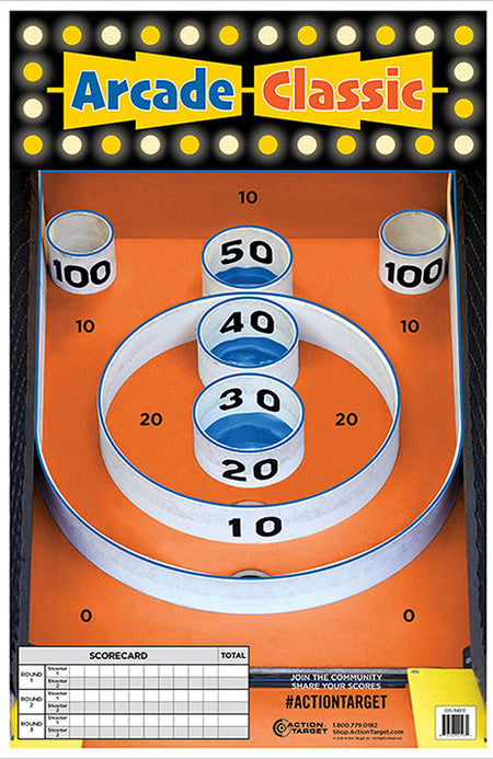 Action Target GSSKEE100 Entertainment Skee-Ball Paper Shooting Target 23" x 35" Multi-Color Box of 100