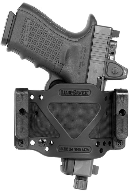 Limbsaver 12507 Compact CrossTech Leather Ambidextrous Black Polymer IWB/OWB Holster