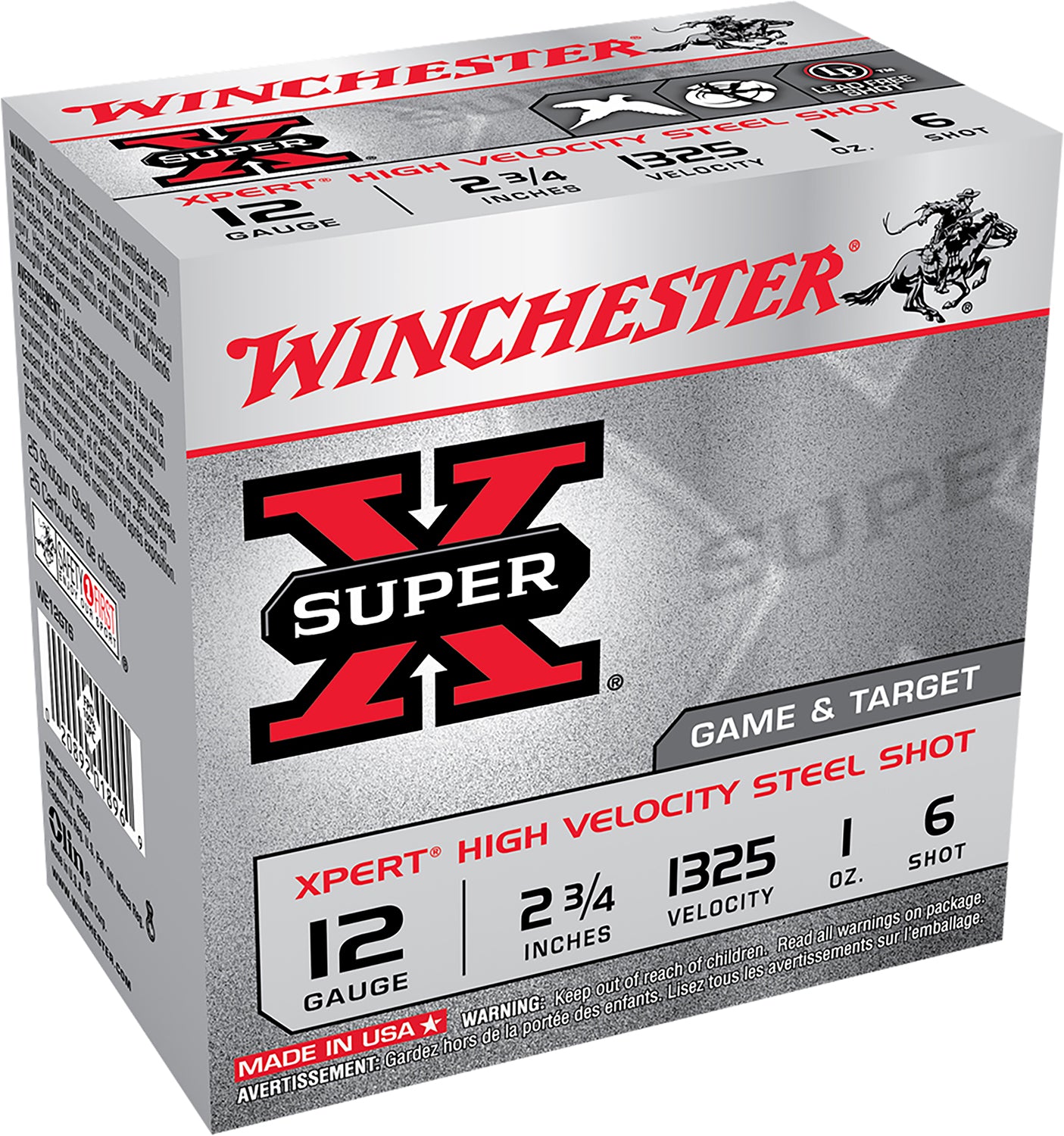 Winchester 12 Gauge Shotgun Ammo Xpert Game & Target HIgh Velocity California Certified Nonlead Ammunition 2.75 in 1 oz #6