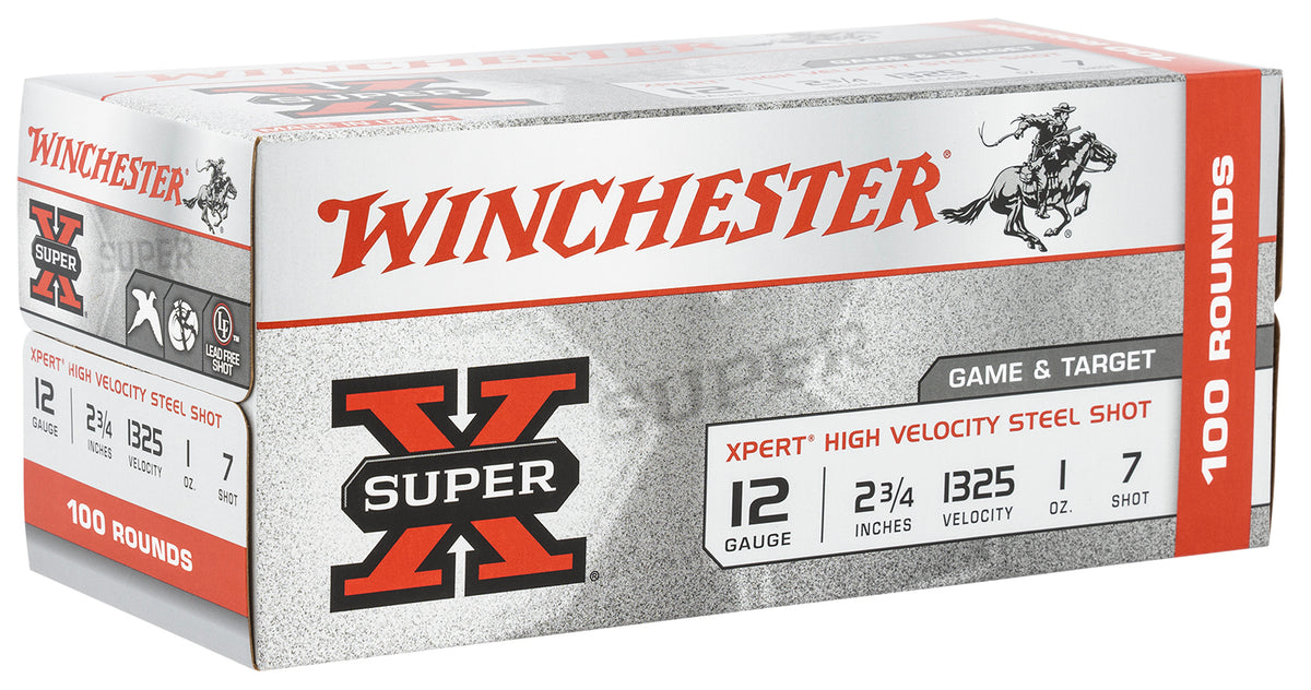 Winchester 12 Gauge Shotgun Ammo Xpert Game & Target HIgh Velocity California Certified Nonlead Ammunition Value Pack 2.75 in 1 oz #7