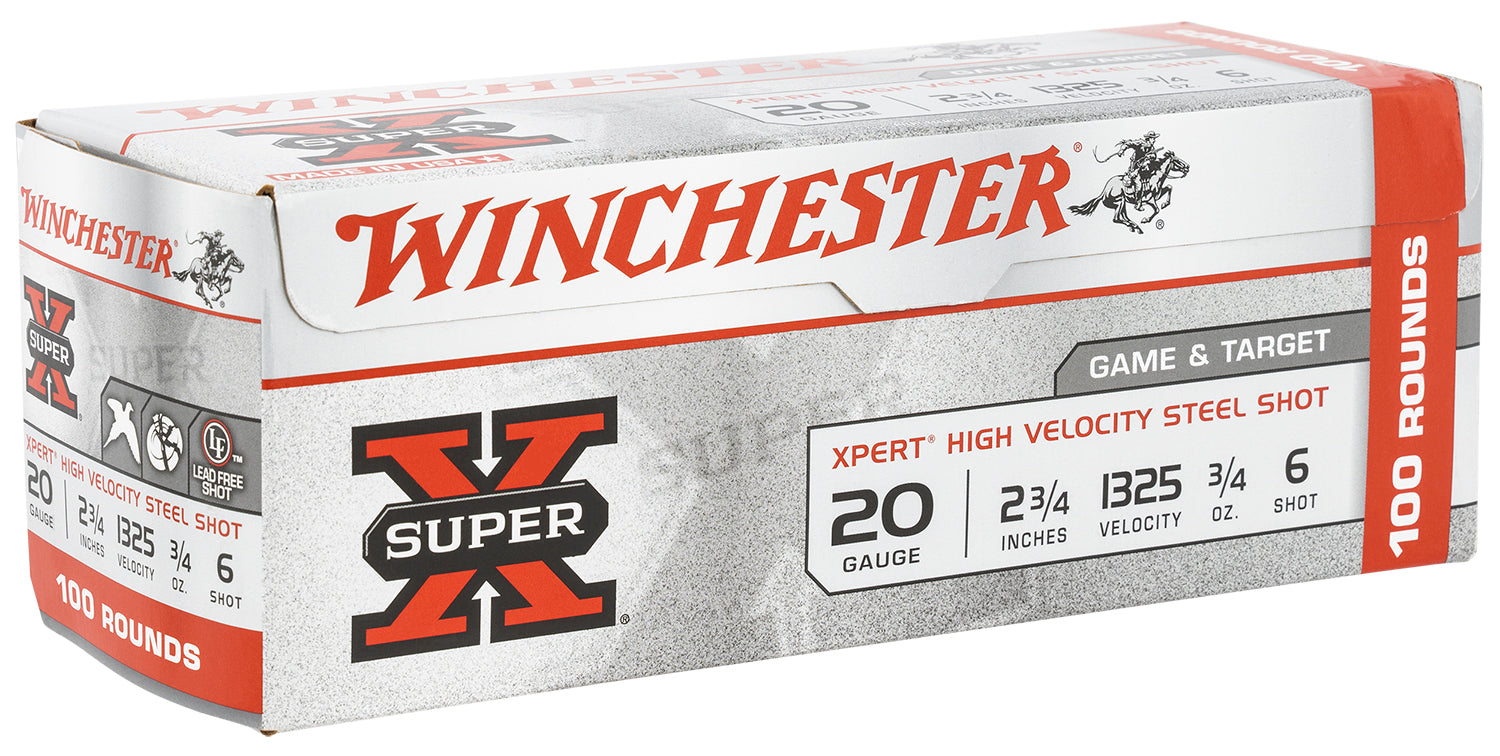 Winchester 20 Gauge Shotgun Ammo Xpert Game & Target HIgh Velocity 2.75 in 3/4 oz #6