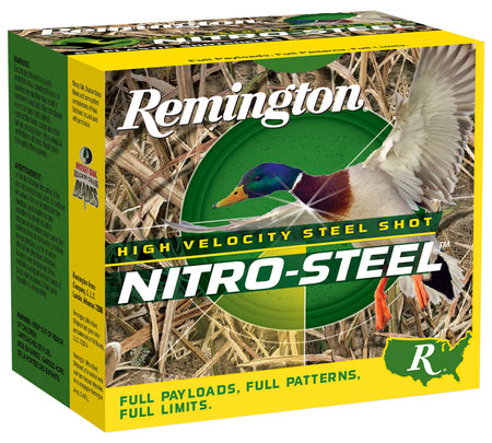 Remington 12 Gauge Shotgun Ammo Nitro-Steel High Velocity 2.75 in 1-1/4 oz #2
