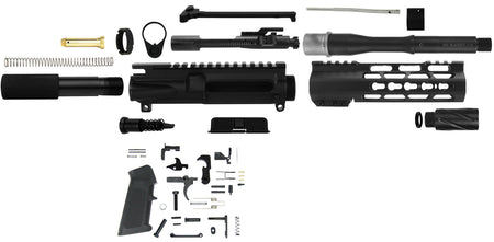 TacFire AR-15 300 Blackout Pistol Build Kit SSPK300LPK7K KeyMod 7.5" Barrel Black