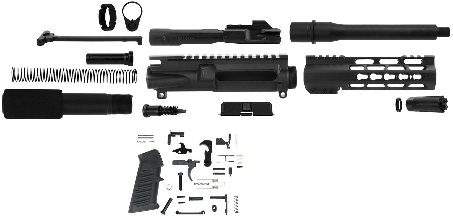 TacFire AR Pistol Build Kit 9mm Luger SSPK9MMLPK7K KeyMod 7.5" Barrel Black