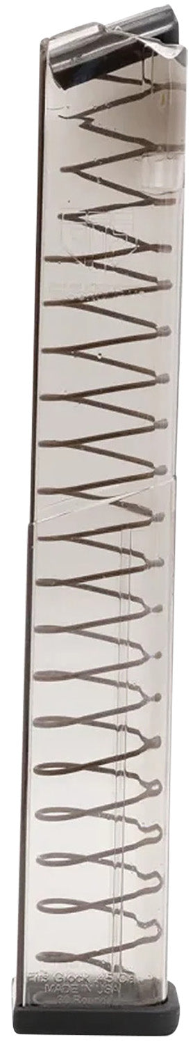 ETS GLK2130 Glock 21/30/41 .45 ACP 30rd Extended Clear Polymer Pistol Magazine