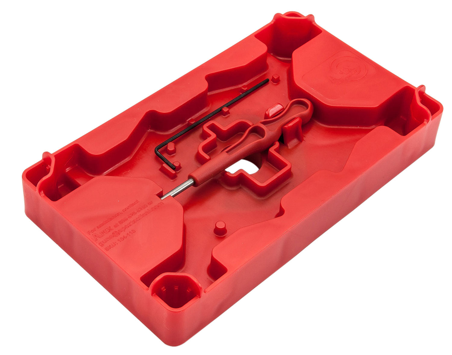 Apex Tactical 104110 Red Polymer Armorer's Tray & Pin Punch for Glock & S&W Models