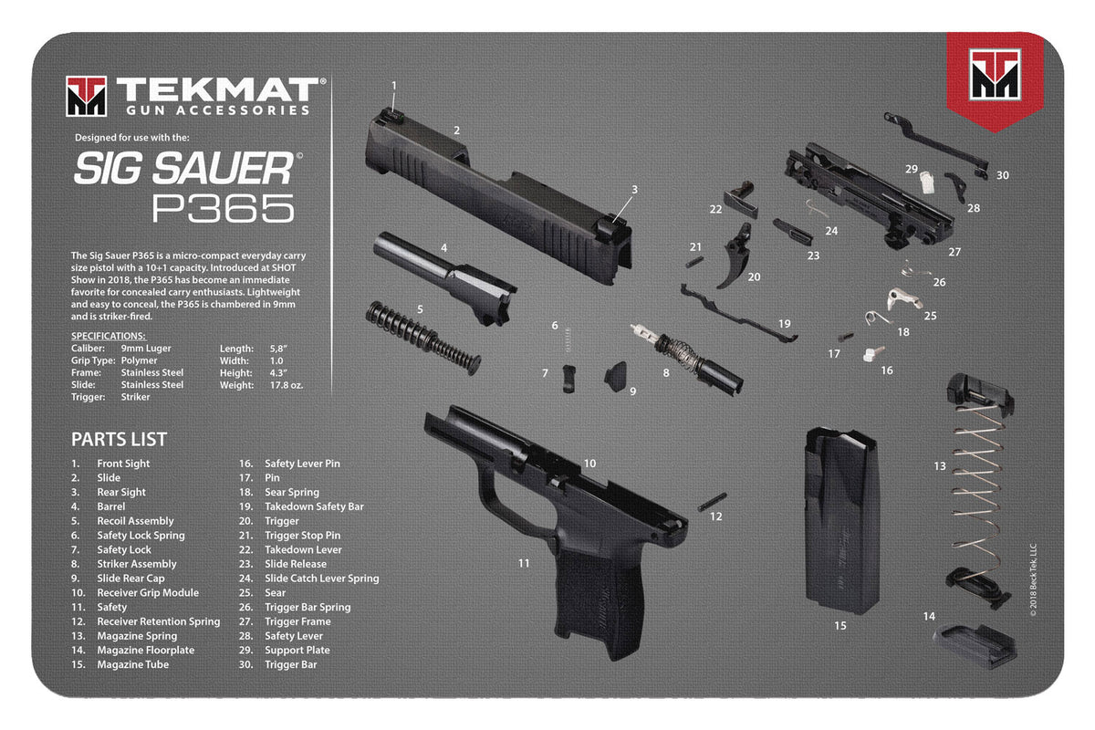 TekMat TEKR17SIG9365 Multi-Color Rubber Cleaning Mat Sig P365 Design