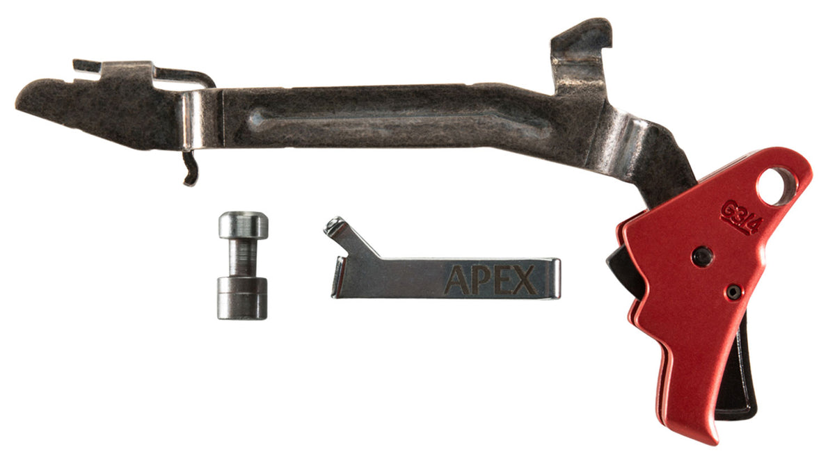 Apex 102155 Red Action Enhancement Trigger Kit Drop-In for Glock Gen3-4 17/17L/19/22-27/31-35