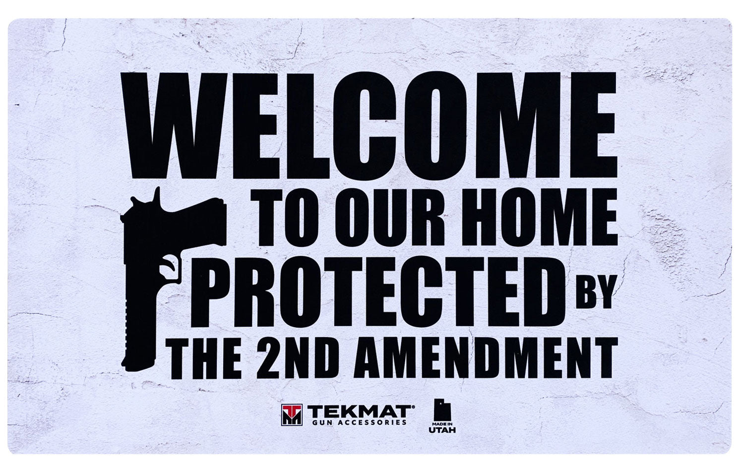 TekMat 2nd Amendment Rubber Door Mat 42" x 25" Oil Resistant Washable Dye Sublimated Print