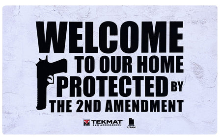 TekMat 2nd Amendment Rubber Door Mat 42" x 25" Oil Resistant Washable Dye Sublimated Print