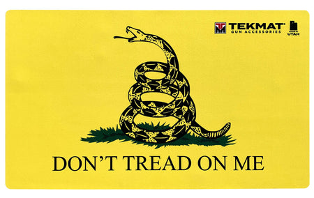 TekMat Don't Tread on Me Snake Door Mat Black/Yellow 42" x 25" Oil Resistant Dye Sublimated Print