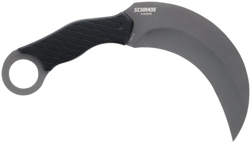 Schrade Boneyard Karambit Fixed Blade 5.2" Matte Stainless Black