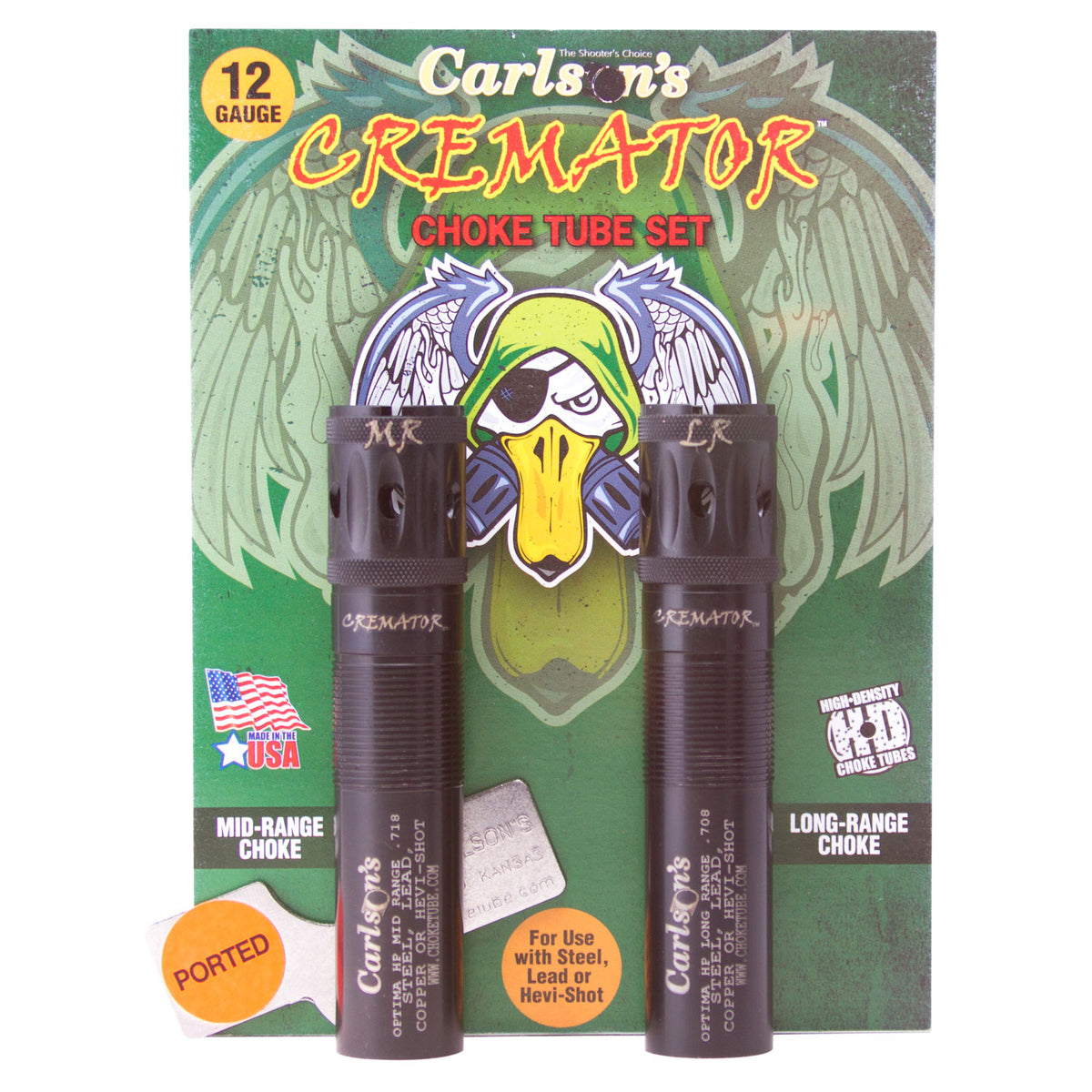 Carlson's 11562 Cremator Choke Tube Beretta Optima HP 12GA Mid/Long Range Ported Stainless