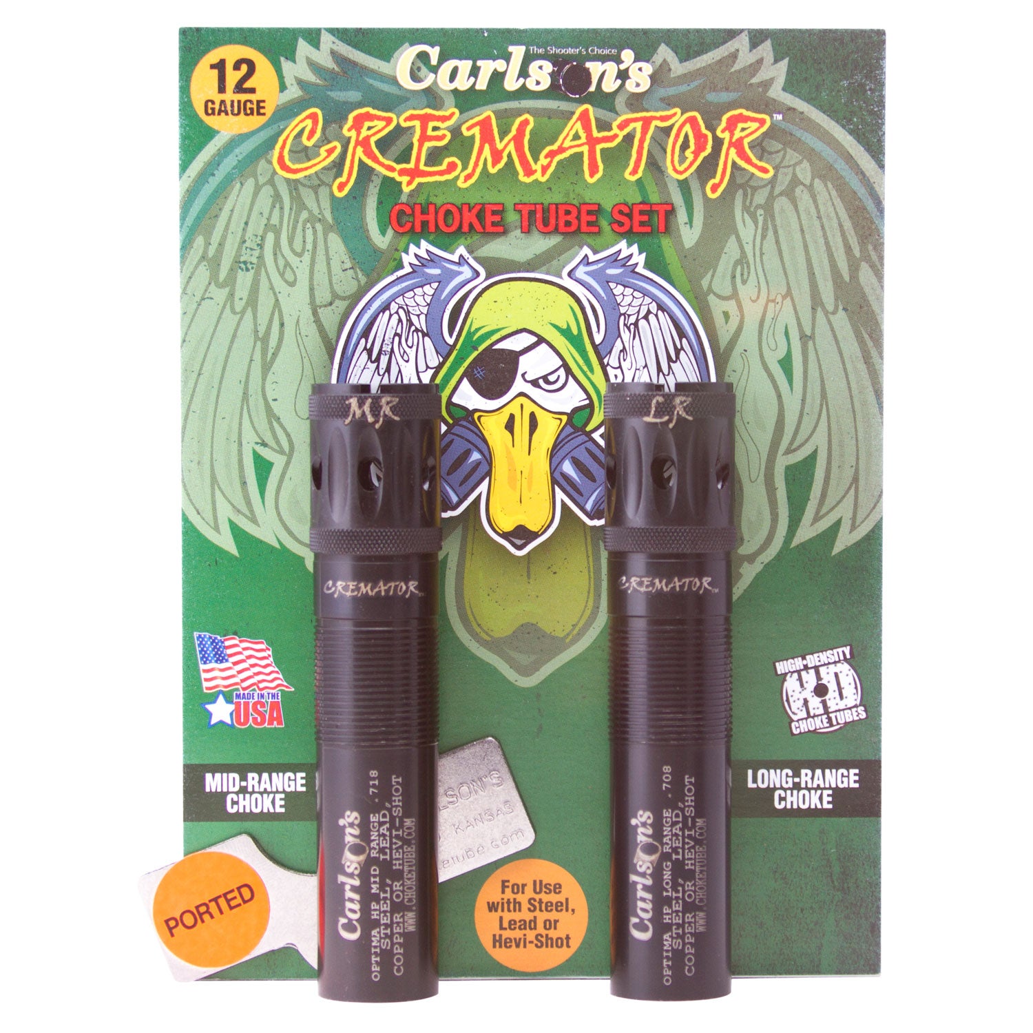 Carlson's 11562 Cremator Choke Tube Beretta Optima HP 12GA Mid/Long Range Ported Stainless