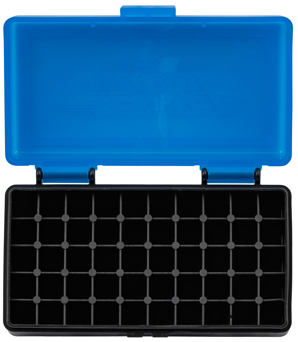 Berry's 53852 Flip-Top Ammo Box 9mm/380ACP Blue/Black 50 Round