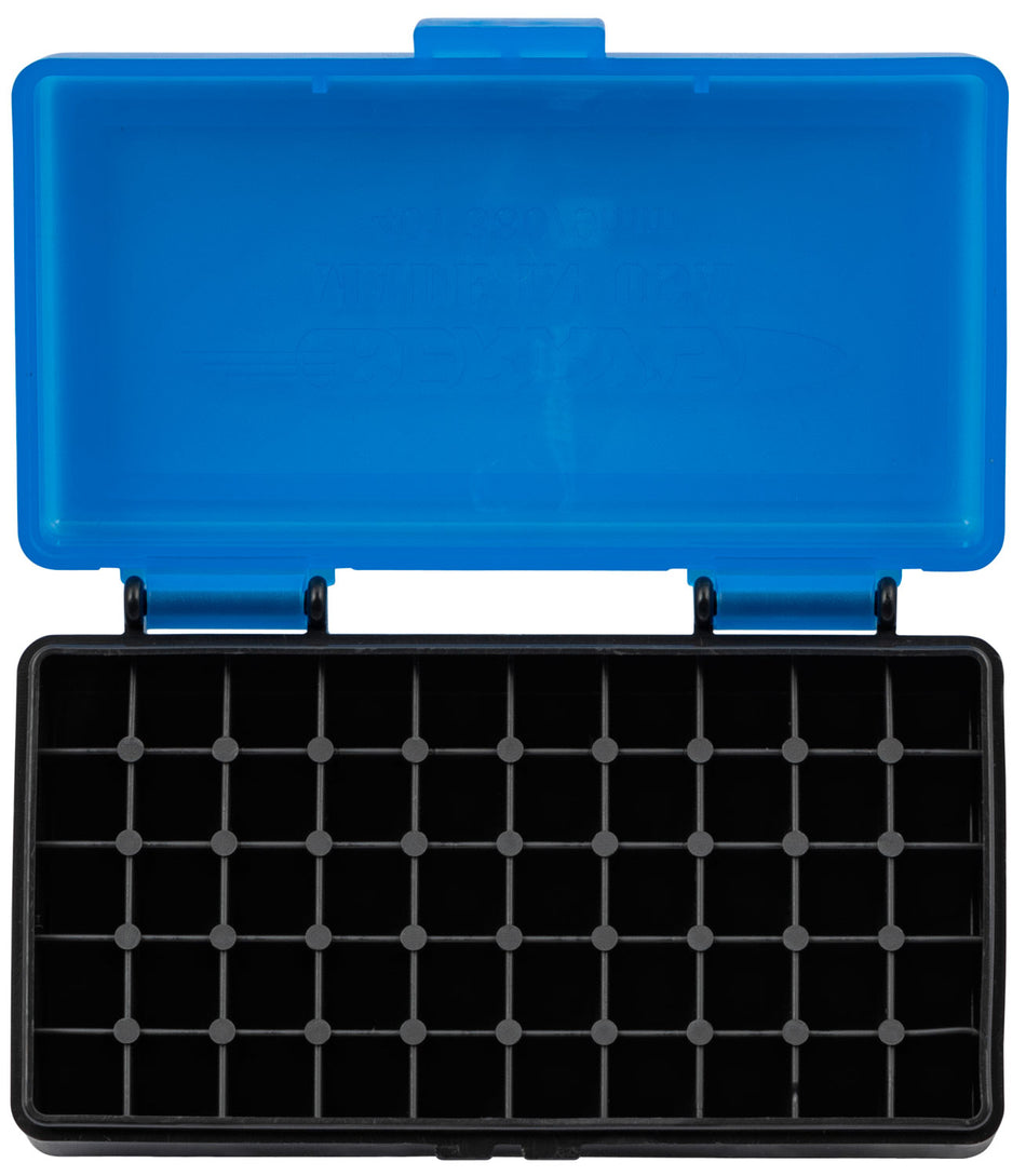 Berry's 53852 Flip-Top Ammo Box 9mm/380ACP Blue/Black 50 Round
