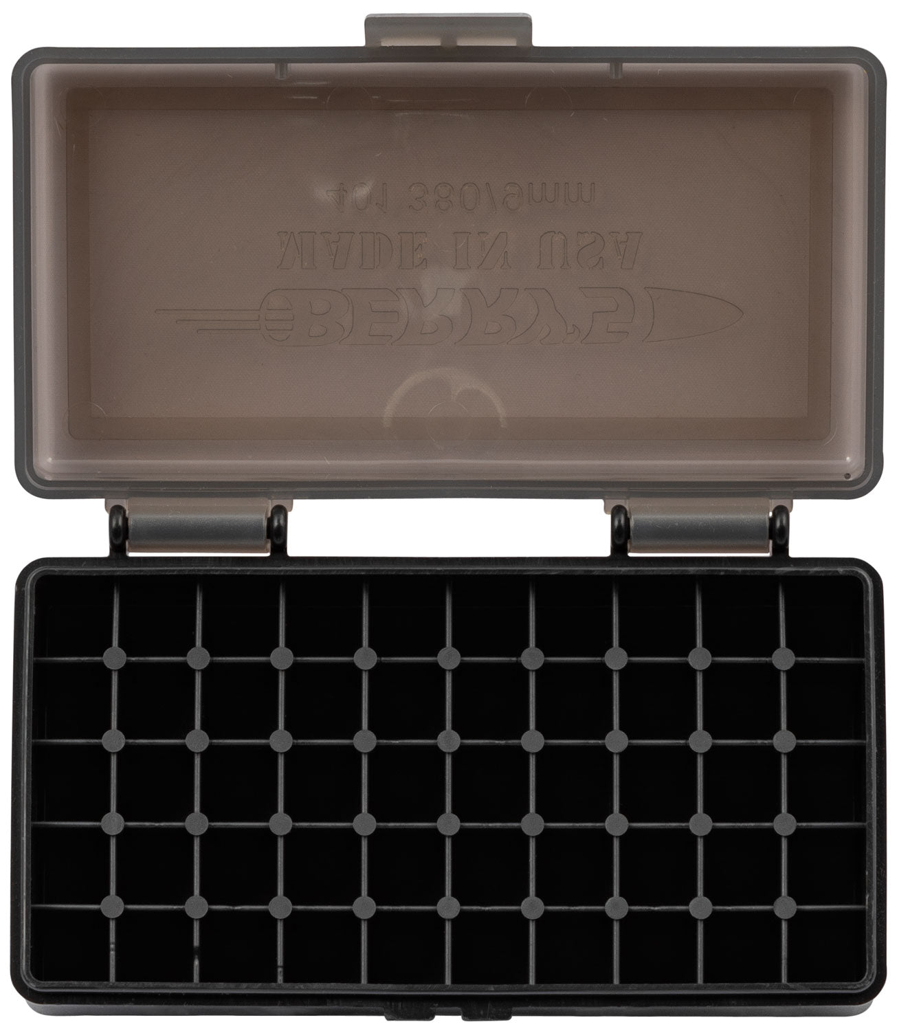 Berry's Ammo Box 9mm/380ACP 50rd Flip-Top Smoke/Black Polypropylene