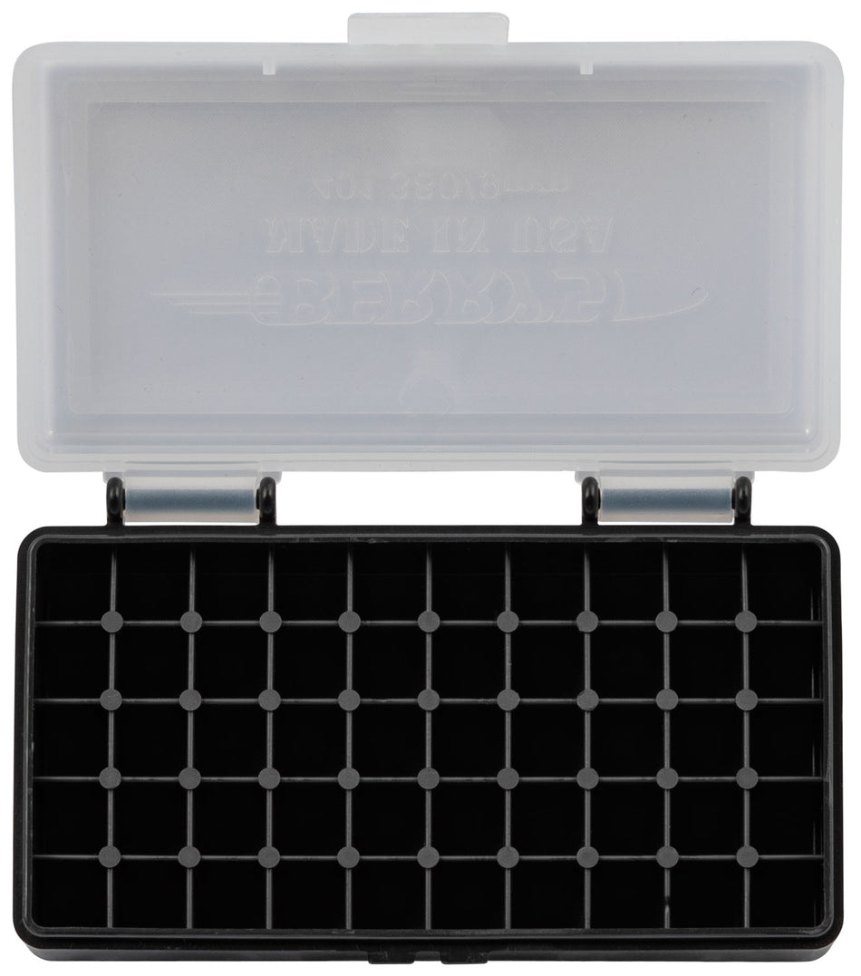 Berry's Ammo Box 9mm/380ACP 50rd Flip-Top Clear/Black Polypropylene