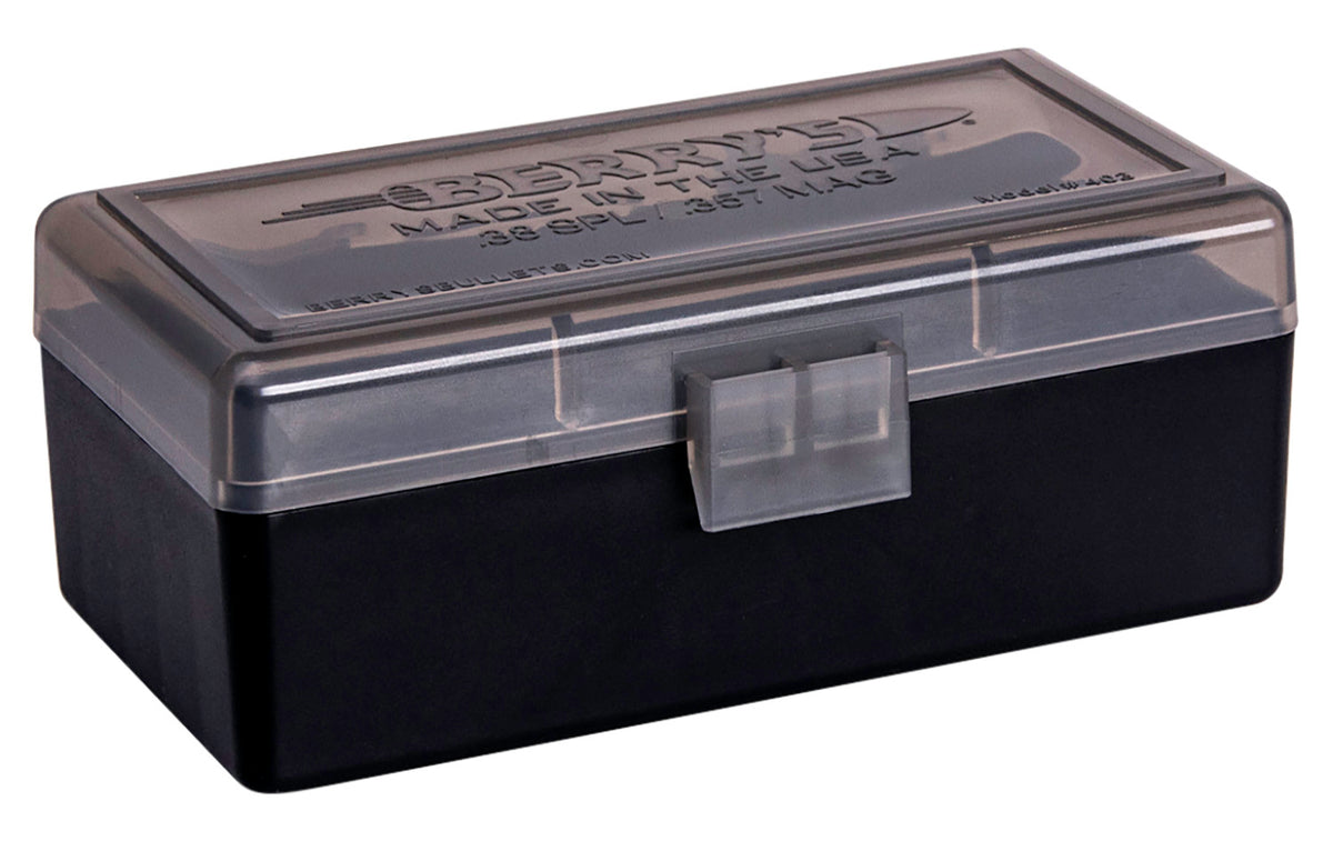 Berry's Ammo Box 38Spl/357Mag 50rd Flip-Top Smoke/Black Polypropylene