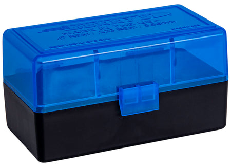 Berry's Ammo Box 223Rem/5.56NATO 50rd Flip-Top Blue/Black Polypropylene