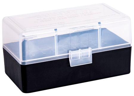 Berry's Ammo Box 223Rem/5.56NATO 50rd Flip-Top Clear/Black Polypropylene