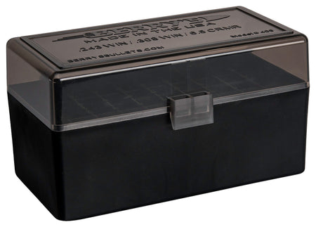 Berry's Ammo Box 243Win/308Win 50rd Flip-Top Smoke/Black Polypropylene