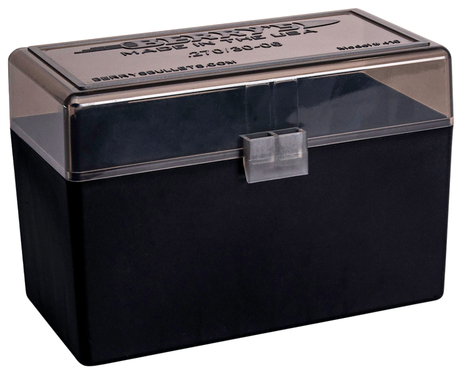 Berry's Ammo Box 270Win/30-06 Sprg 50rd Flip-Top Smoke/Black Polypropylene
