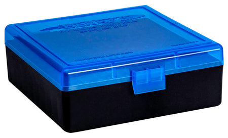 Berry's 95182 Flip-Top Ammo Box 38Spl/357Mag 100rd Blue/Black Polypropylene