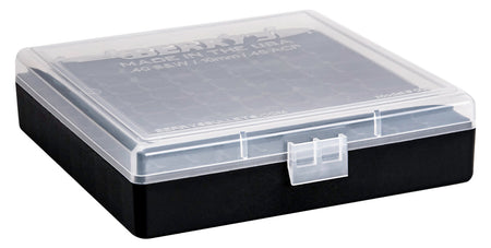 Berry's 16678 Flip-Top Ammo Box 40S&W/45ACP 100rd Clear/Black Polypropylene
