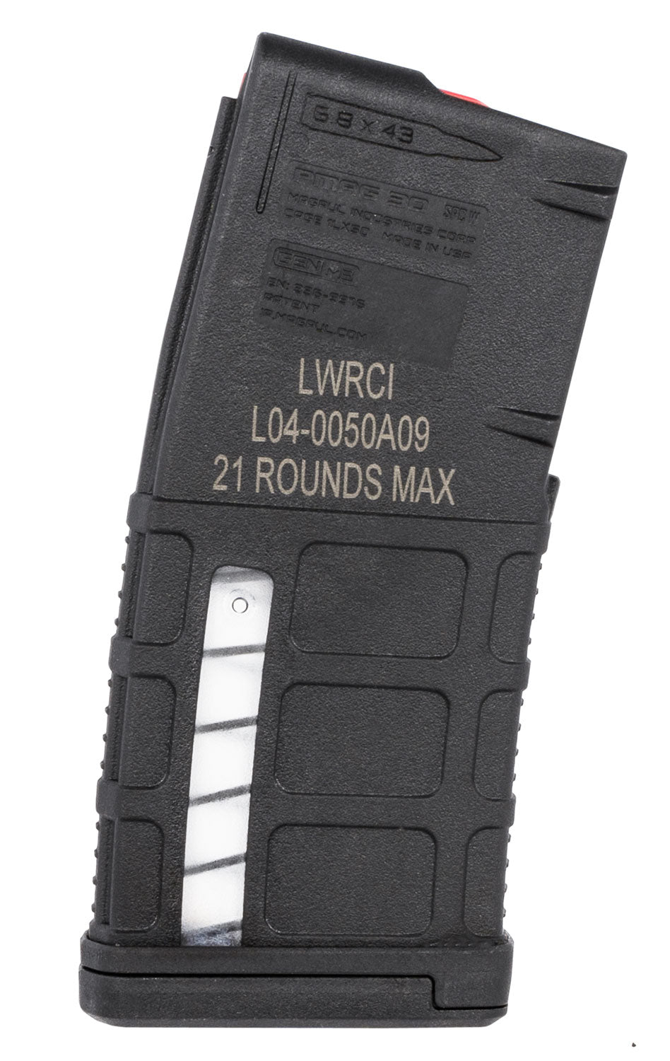LWRC SIX8 PMAG 20rd 6.8 SPC Detachable Black Magazine