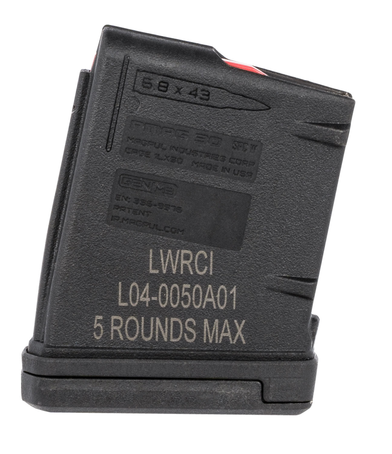 LWRC SIX8 PMAG 5rd 6.8 SPC Detachable Black Magazine
