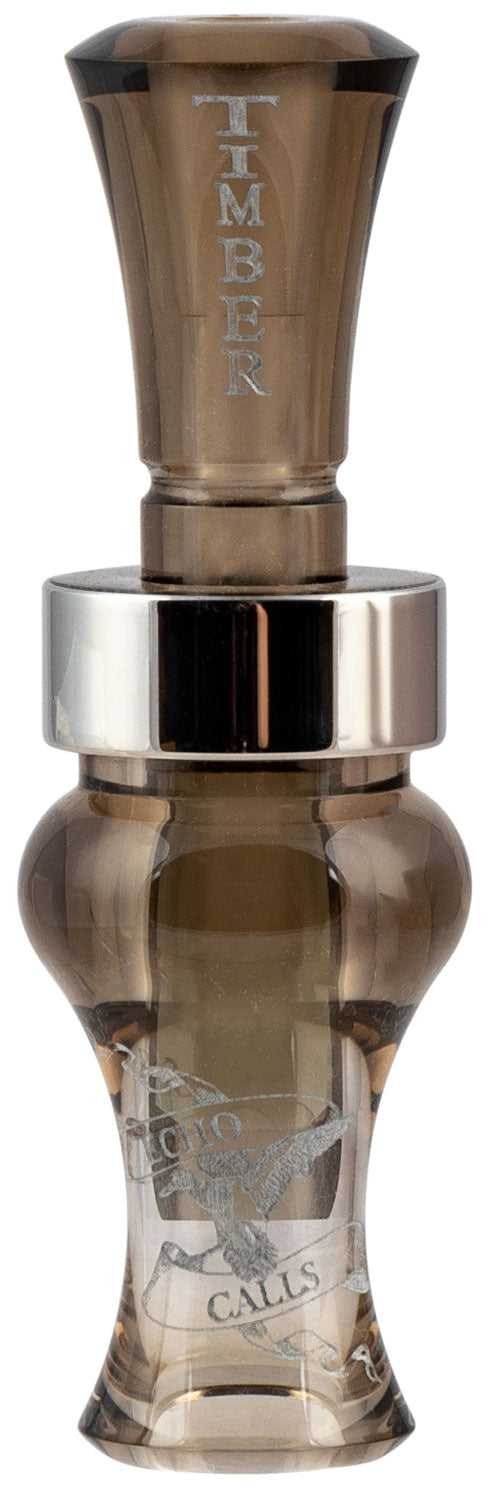 Echo Calls 77730 Single Reed Acrylic Timber Mallard Duck Call Smoke Gray