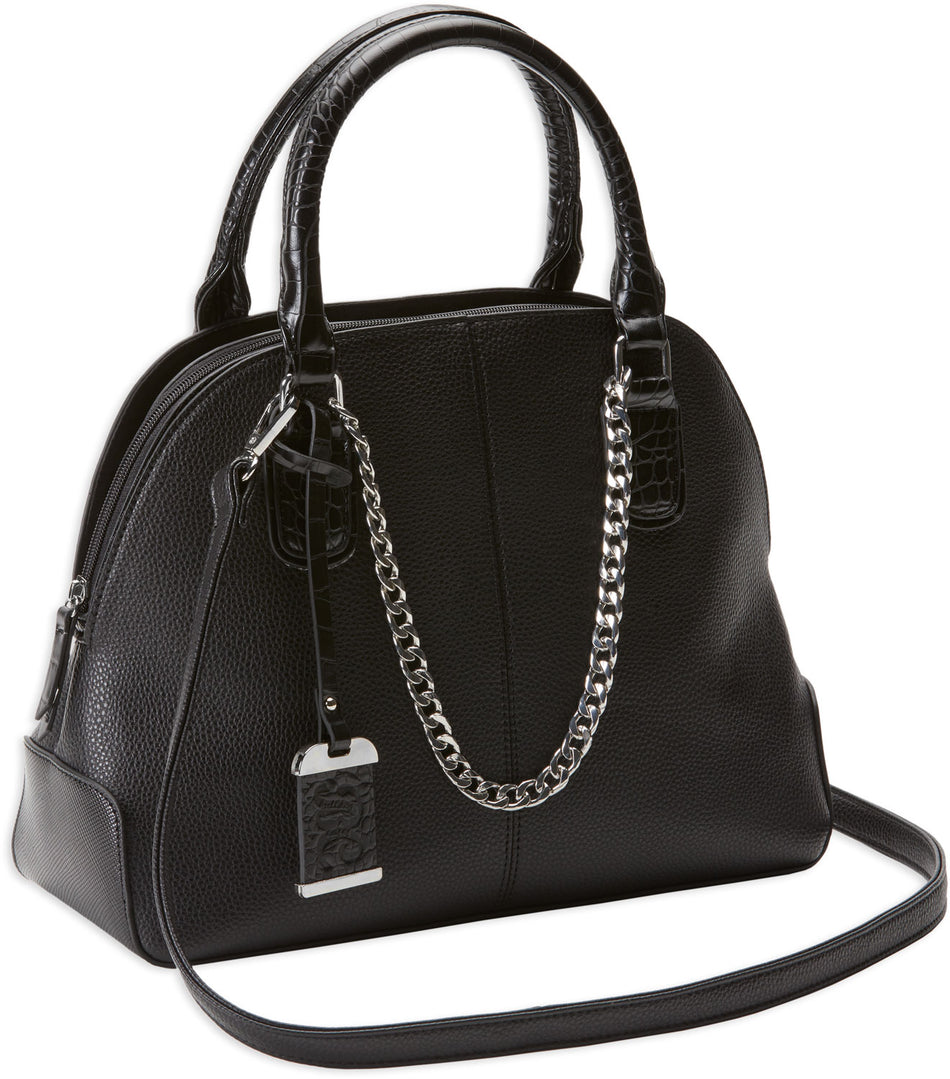Bulldog BDP021 Crossbody Satchel Purse with Holster Black Leather Fits Most Small Pistols and Revolvers