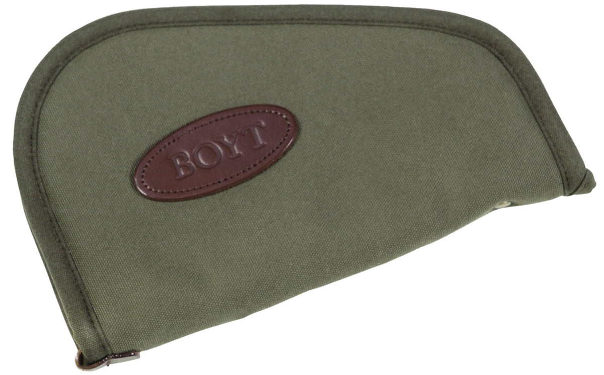 Boyt Harness Heart-Shaped Handgun Rug 10" Long OD Green Canvas with Flannel Lining
