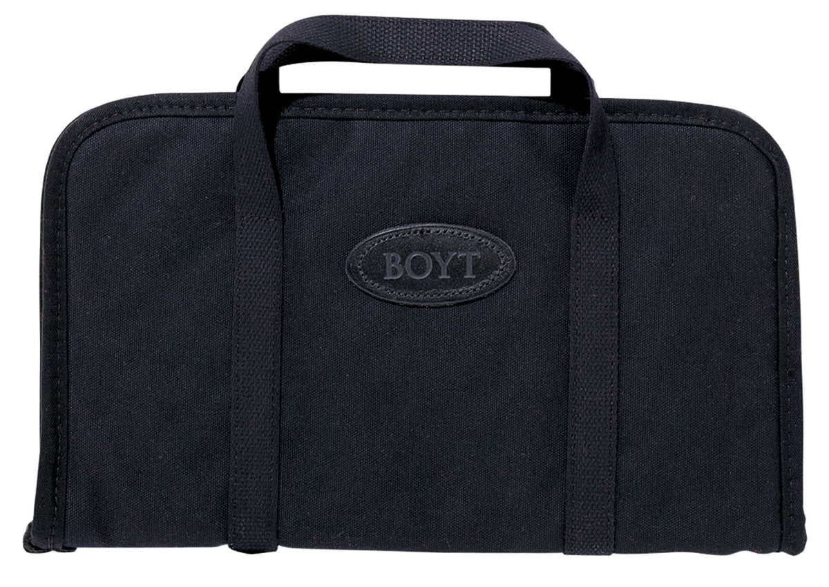 Boyt Rectangular Pistol Rug Black Waxed Canvas with Flannel Lining