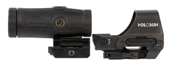 Holosun 510 HS510CHM3X Open Reflex Red Dot and 3x Magnifier Combo Kit Black Anodized
