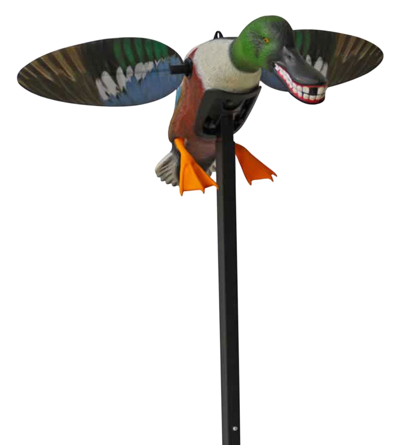 Mojo Outdoors Elite Series Spoonzilla Duck Spinning Wing Decoy with Support Pole
