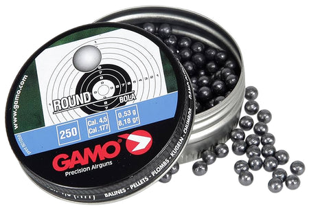 Gamo Roundball .177 Cal 8.2gr Lead Spherical Pellets 250/Tin