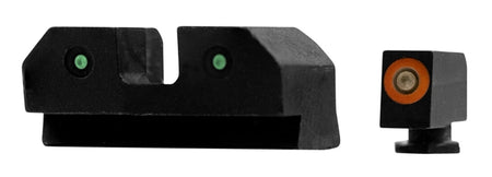 XS R3D 3-Dot Tritium Night Sights for Glock - Green/Orange Outline Front & Green Tritium Rear