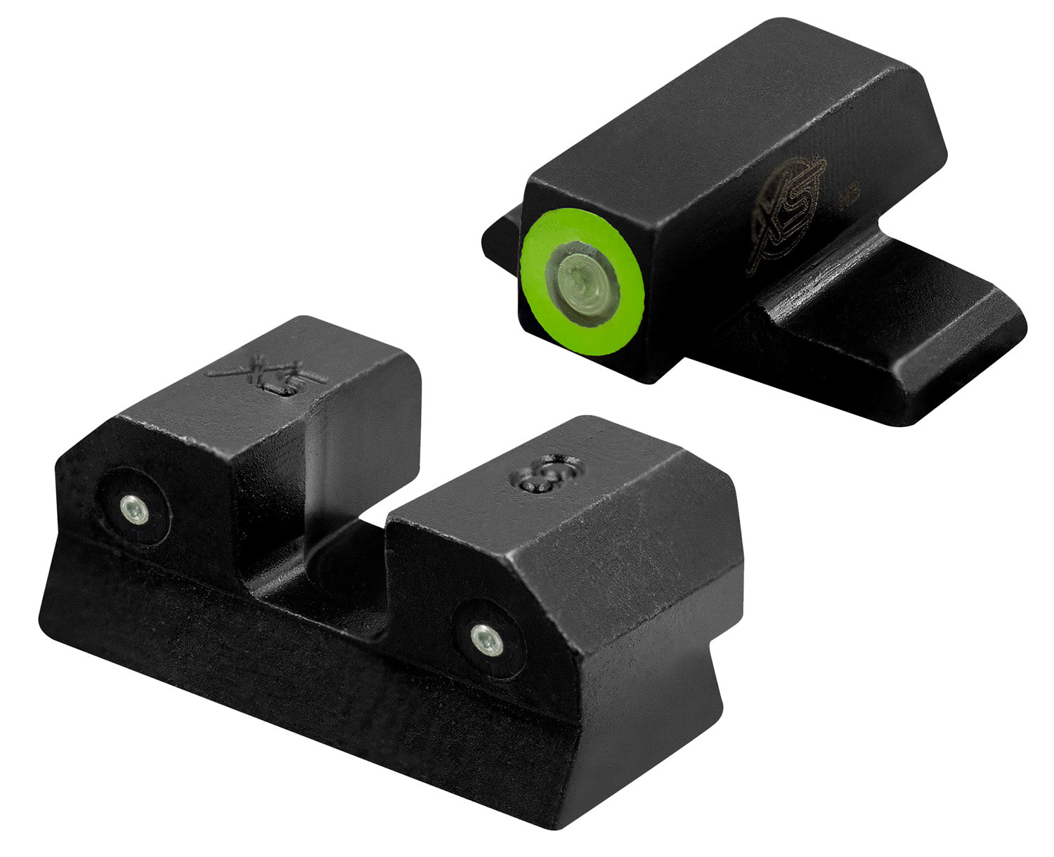 XS R3D 3-Dot Night Sights for Sig/Springfield - Green Outline Tritium Front Sight & Green Tritium Rear