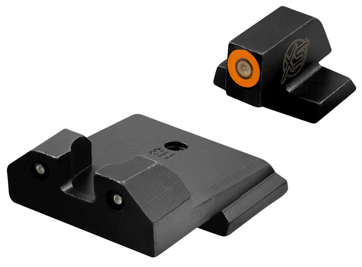 XS R3D 3-Dot Night Sights for Smith & Wesson - Orange Outline Front & Green Tritium Rear