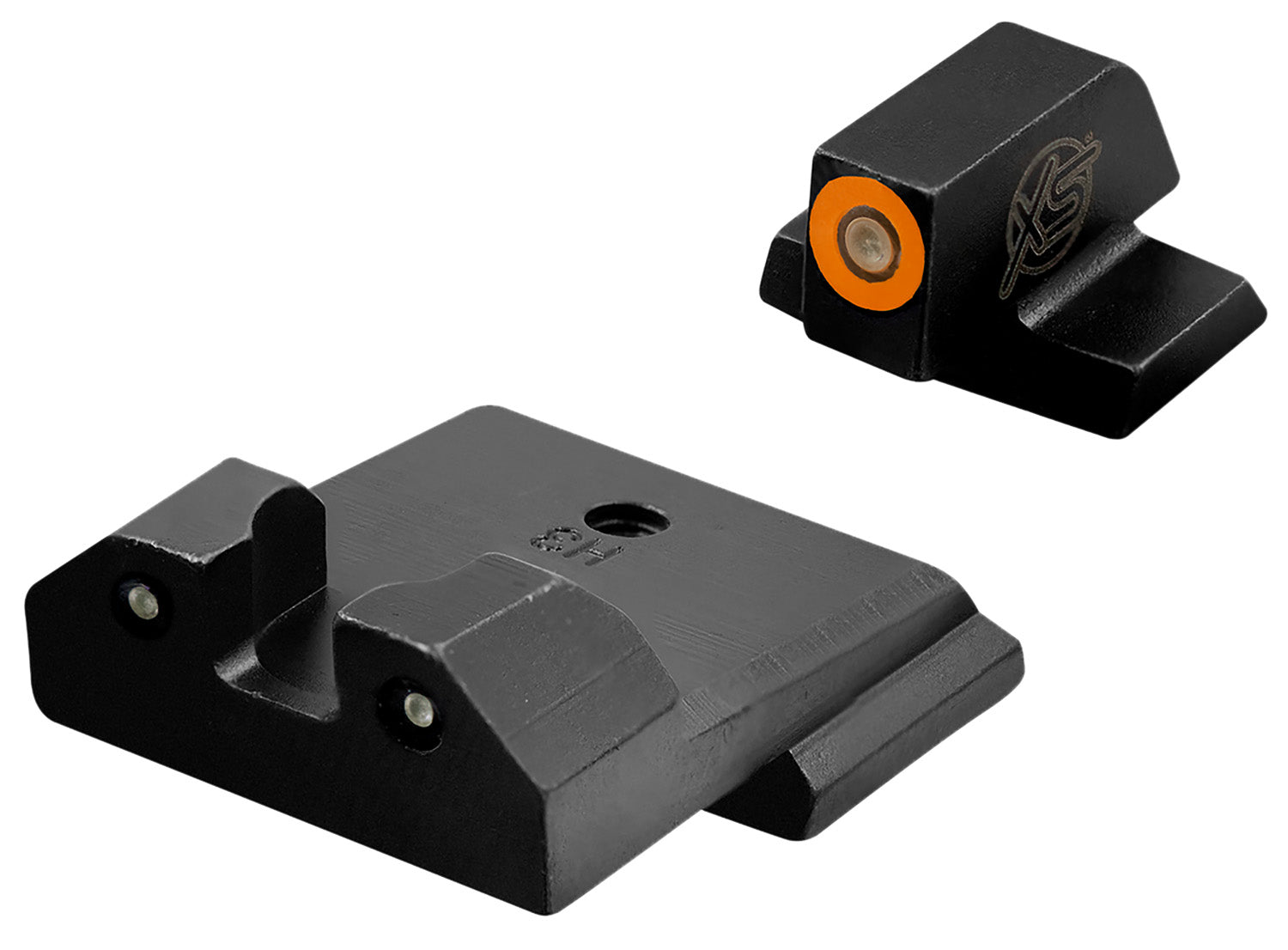 XS R3D 3-Dot Night Sights for Smith & Wesson - Orange Outline Front & Green Tritium Rear