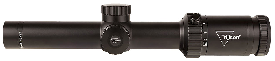 Trijicon 2900021 Credo HX Riflescope 1-6x24mm 30mm Satin Black LED Illuminated Red MOA Segmented Circle Reticle