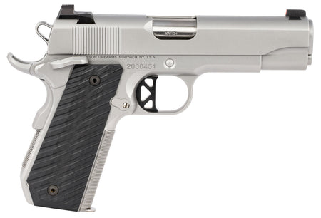 Dan Wesson 01827 V-Bob 45 ACP 8+1 4.25" Match Grade Barrel, Forged Stainless Steel Frame w/Beavertail, Serrated Bead Blasted Stainless Steel Slide, Black G10 Grip