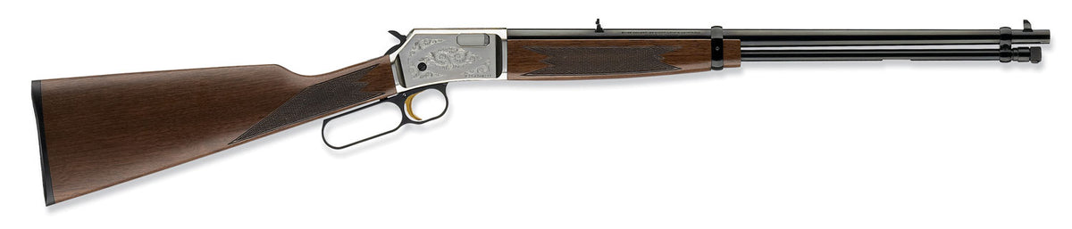 Browning 024108102 BL-22 FLD 22 Short/22 Long/22 LR 15+1, 20" Polished Blued Sporter Barrel, Satin Nickel Finished Engraved Receiver, Grade II Satin Black Walnut Stock, Tubular Magazine, Plastic Buttp