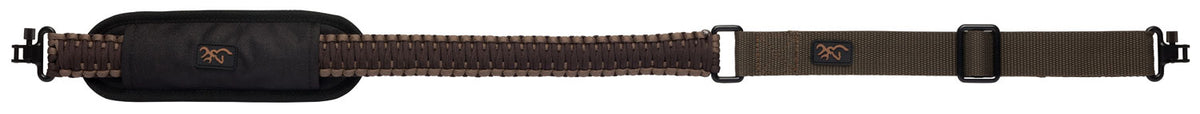 Browning Paracord 550 Rifle/Shotgun Sling with Shoulder Pad - Brown and Tan