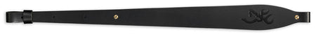 Browning Big Buckmark Top Grain Leather Rifle Sling - Black with Chicago Screws