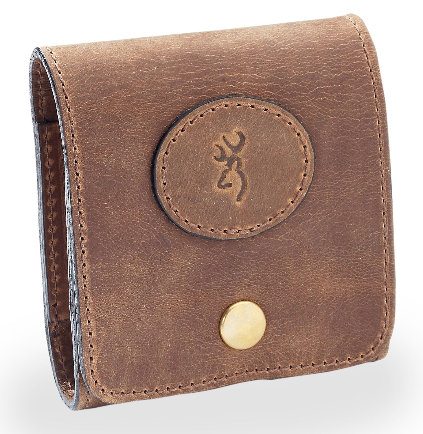 Browning 12199 Crazy Horse Brown Leather Folding Magnum Cartridge Case Belt Loop Mount