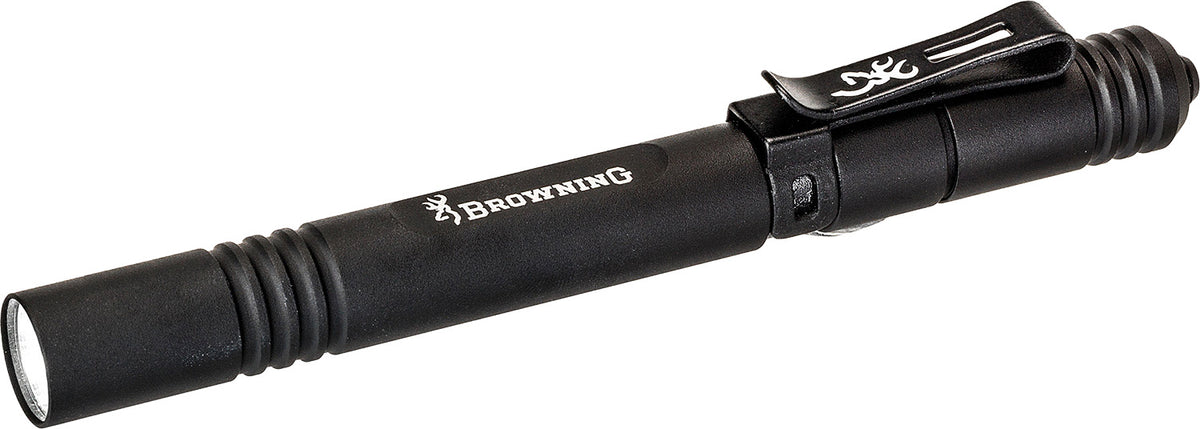 Browning 3712123 Microblast 2-AAA Slim Pen Light 60 Lumens with Bore Light Adapter Black