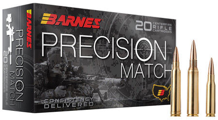 Barnes Precision Match Burner Open Tip Match Boat Tail 120 Grain 6.5mm Grendel 2590 fps 716876651214